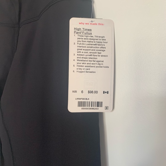 NWT High Times Fullux Tights: Lululemon - Picture 4 of 6